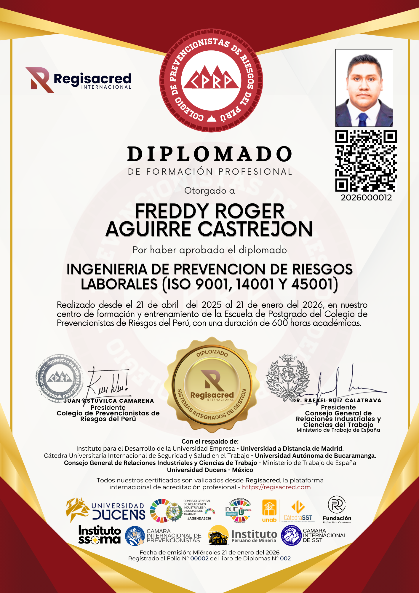 Certificado final